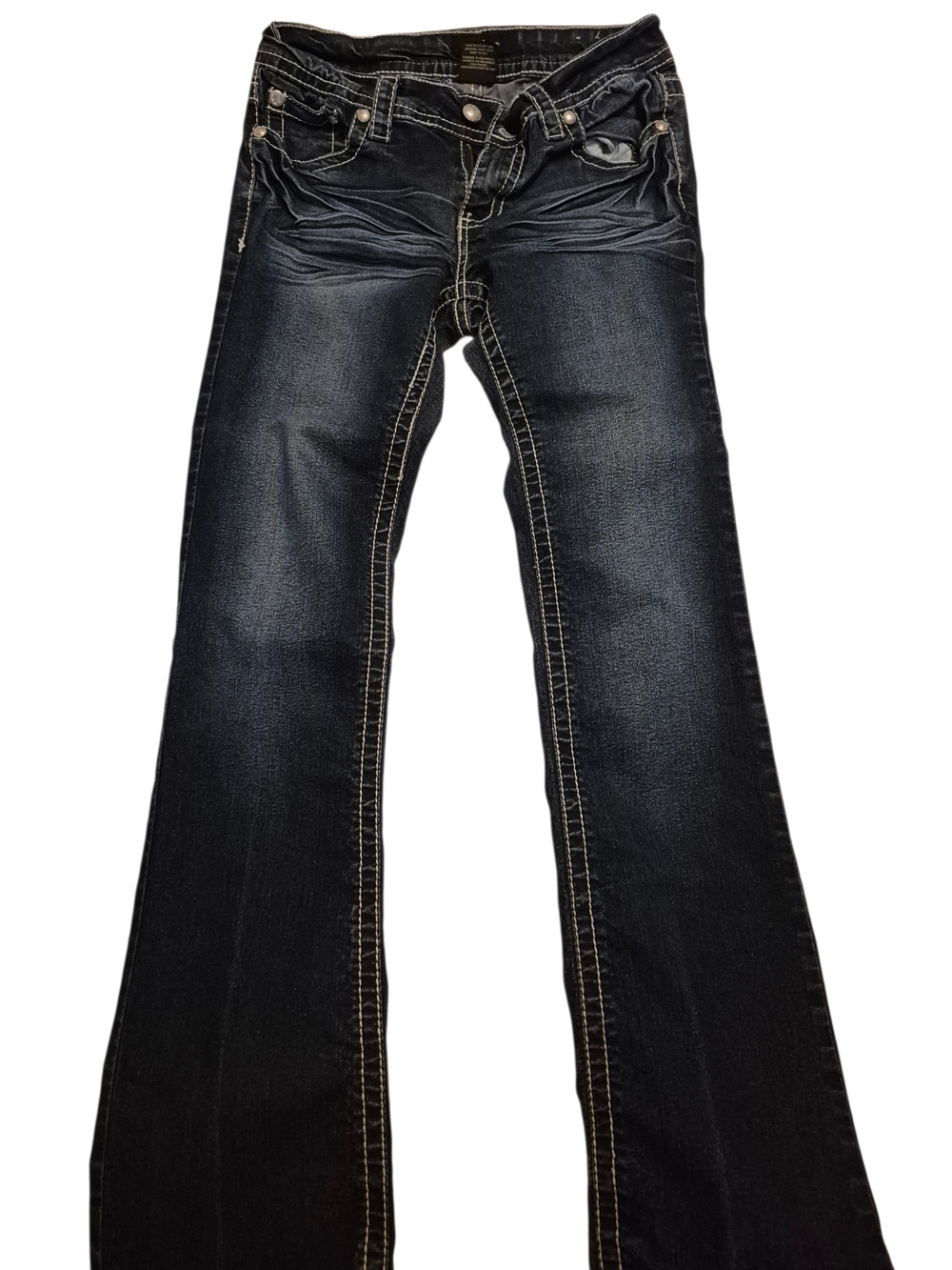 SUKO JEANS-Women's Dark Wash Bootcut Jeans - Black